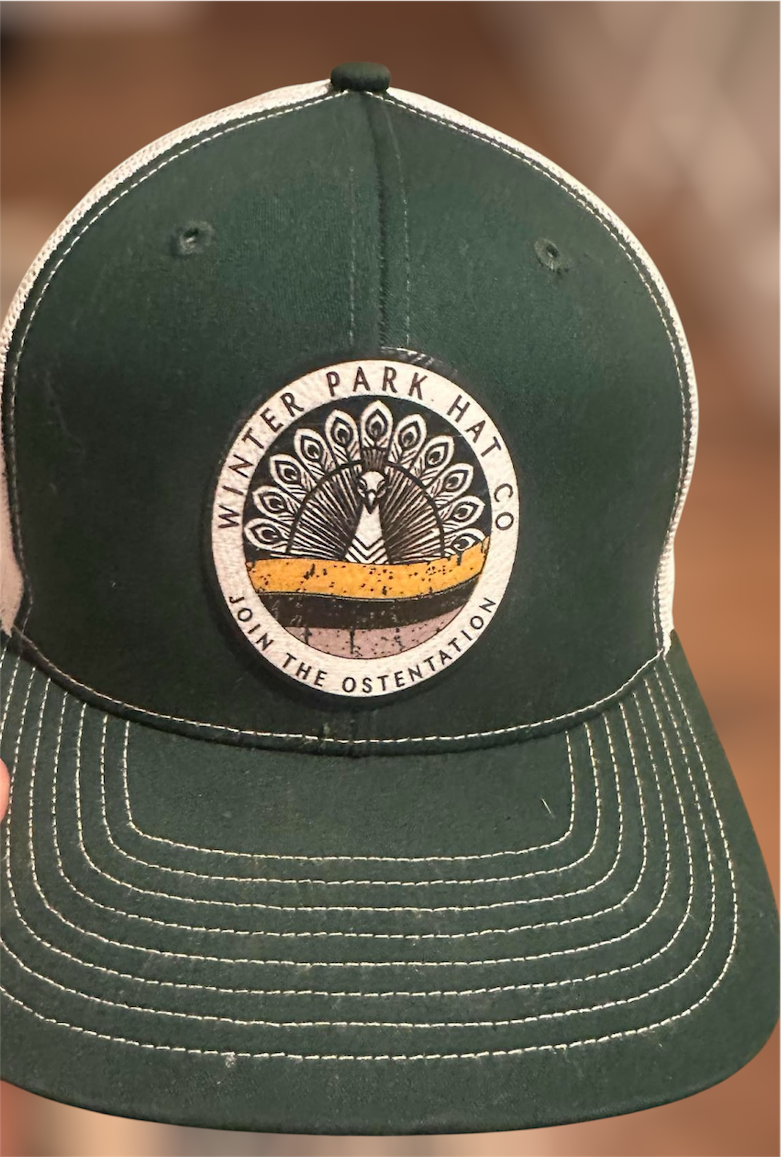Richardson 112-6-Panel Trucker Hat Green Ostentation Edition